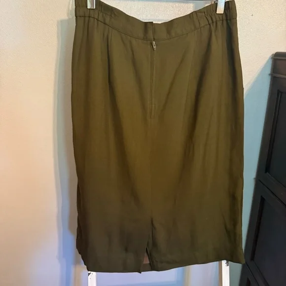 Vintage Weathervane Olive Green Women's Skirt Size 14 Made in USA - Picture 3 of 10